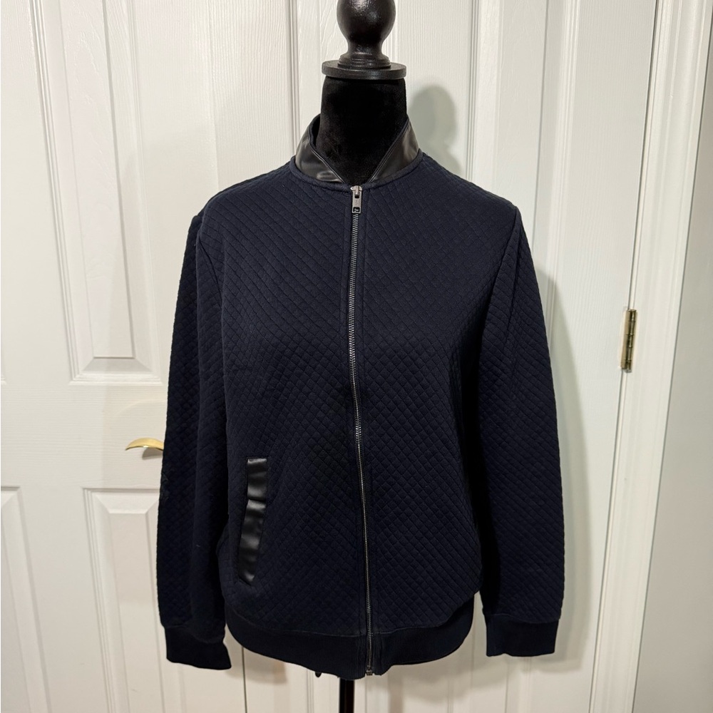 H&M Black Quilted Zip-Up Jacket